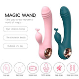 Rabbit Magic Wand Vibrator Multi-frequency G-spot Clitoral Nipples Double Stimulation Orgasm Female Erotic Adult Sex Products - Seductiva