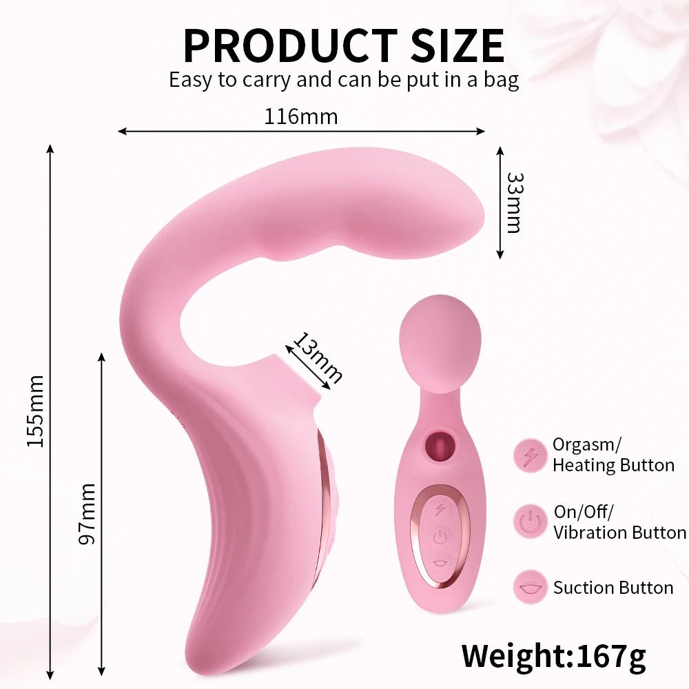 15 Modes Heating Clitoral Sucking Vibrator - Seductiva