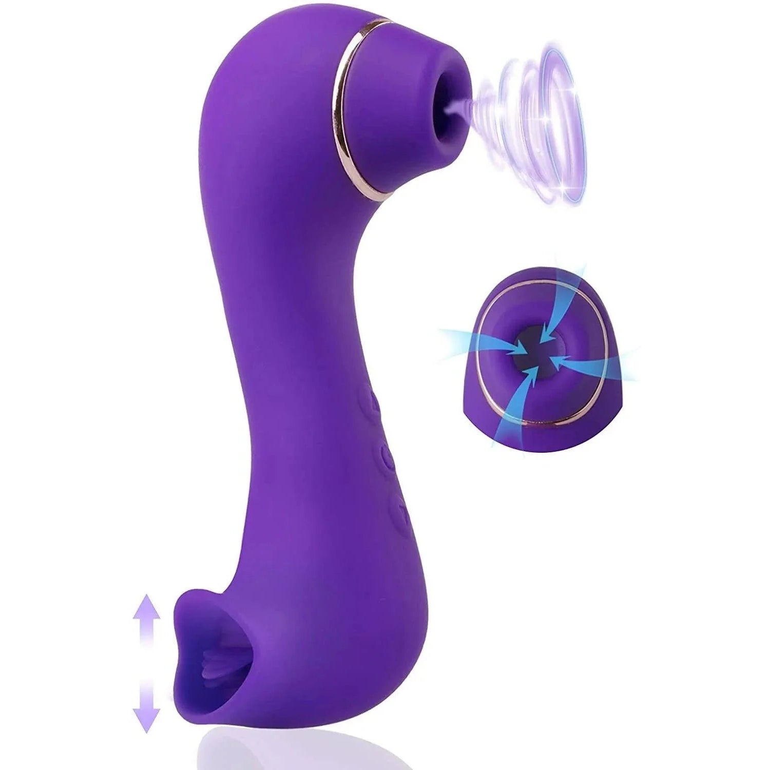 2 in 1 Clitoral Sucking Tongue Licking Vibrator - Seductiva