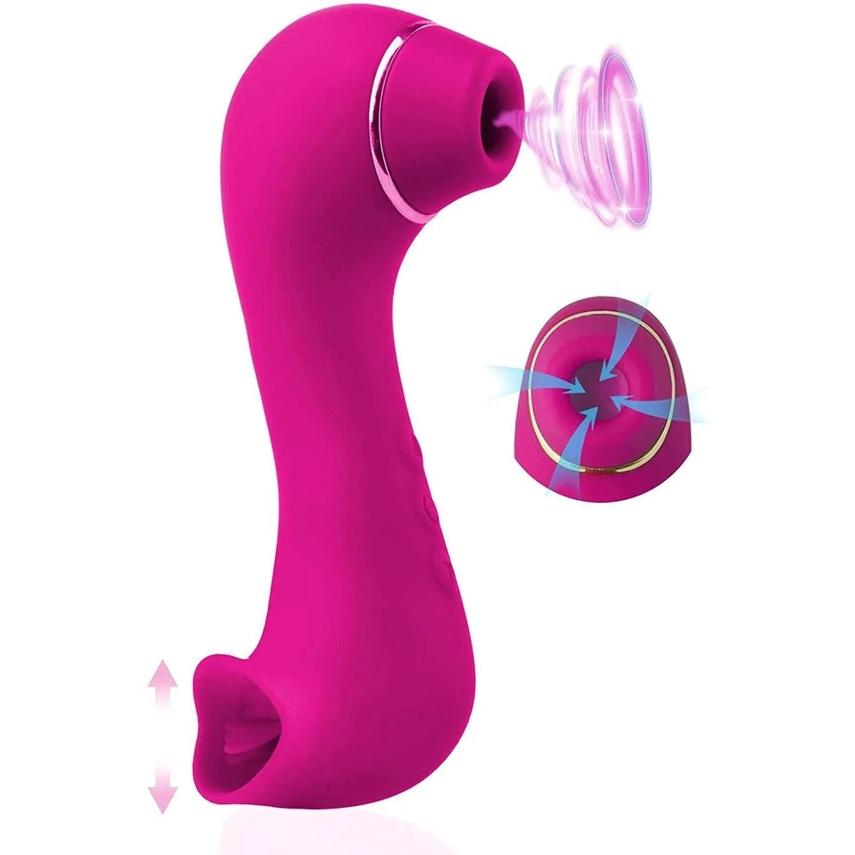 2 in 1 Clitoral Sucking Tongue Licking Vibrator - Seductiva