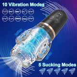 Black Automatic Male Masturbator Stroker Vibrator Men Sex Toys - Seductiva