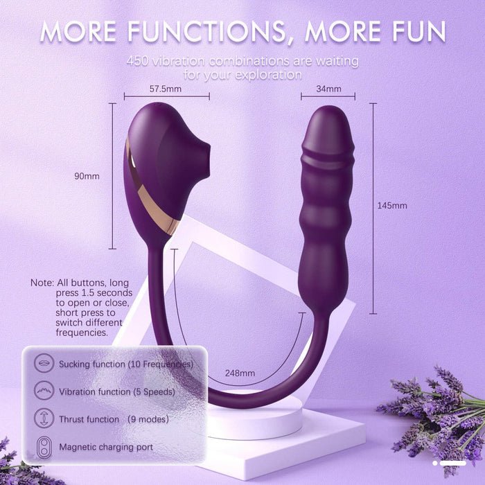 Intense Pleasure ALPHA Thrusting & Sucking G - Spot Vibrator Plug - Seductiva