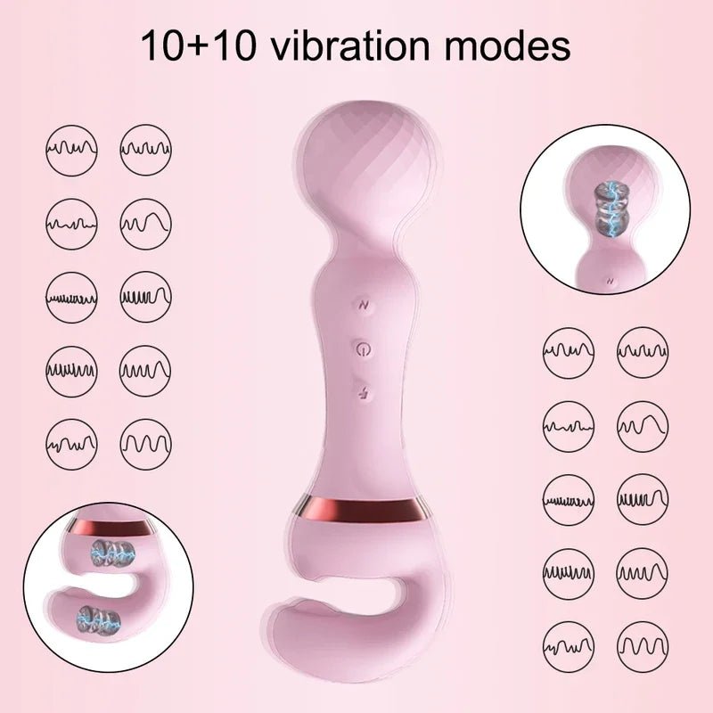 Powerful 2 in 1 AV Vibrator Sex Toys Dildo - Seductiva