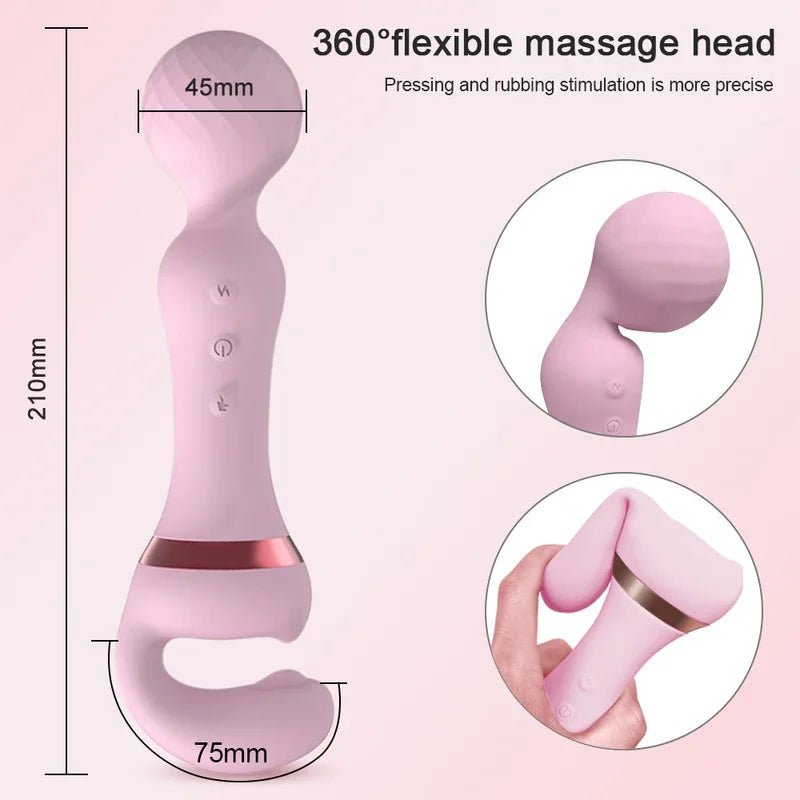 Powerful 2 in 1 AV Vibrator Sex Toys Dildo - Seductiva