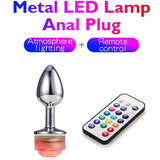 Remote Control Change Color LED Lamp Anal Plug Anus Dilatation Luminous Butt Plug Masturbator Couples Flirt Sex Toys for Women - Seductiva