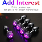 Remote Control Change Color LED Lamp Anal Plug Anus Dilatation Luminous Butt Plug Masturbator Couples Flirt Sex Toys for Women - Seductiva