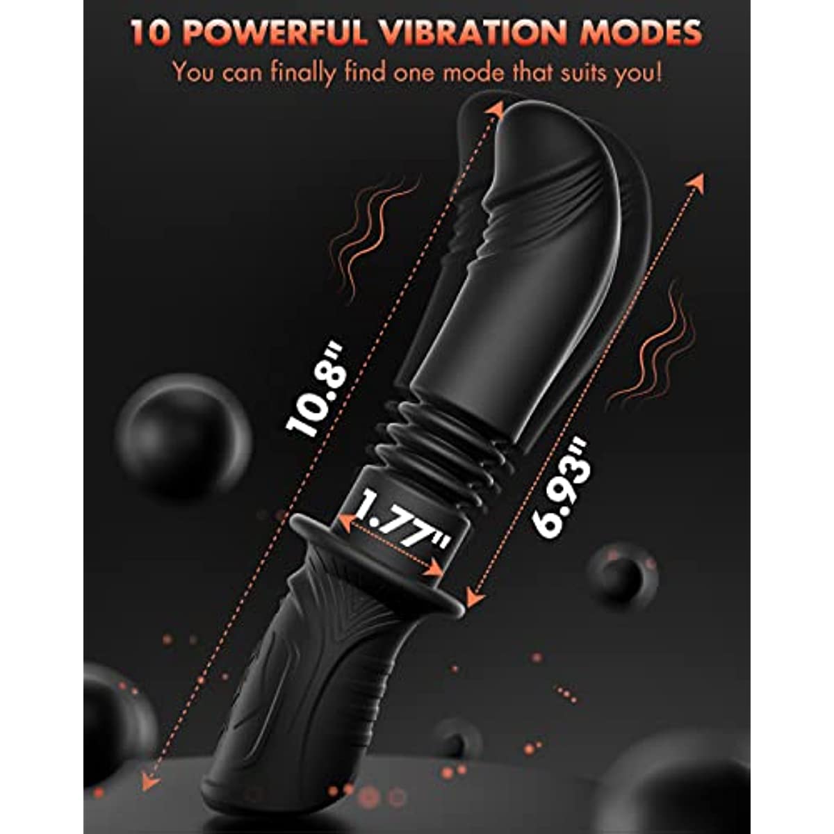 Soft Silicone Vibrators with 10 Powerful Vibration & 3 Trusting Modes - Seductiva