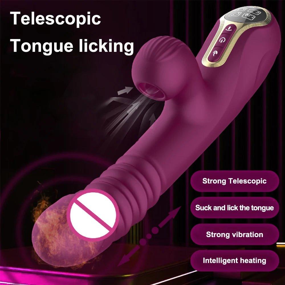 Thrusting Pushing Vibrator Sex Toy - Seductiva