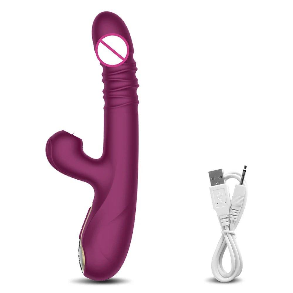 Thrusting Pushing Vibrator Sex Toy - Seductiva