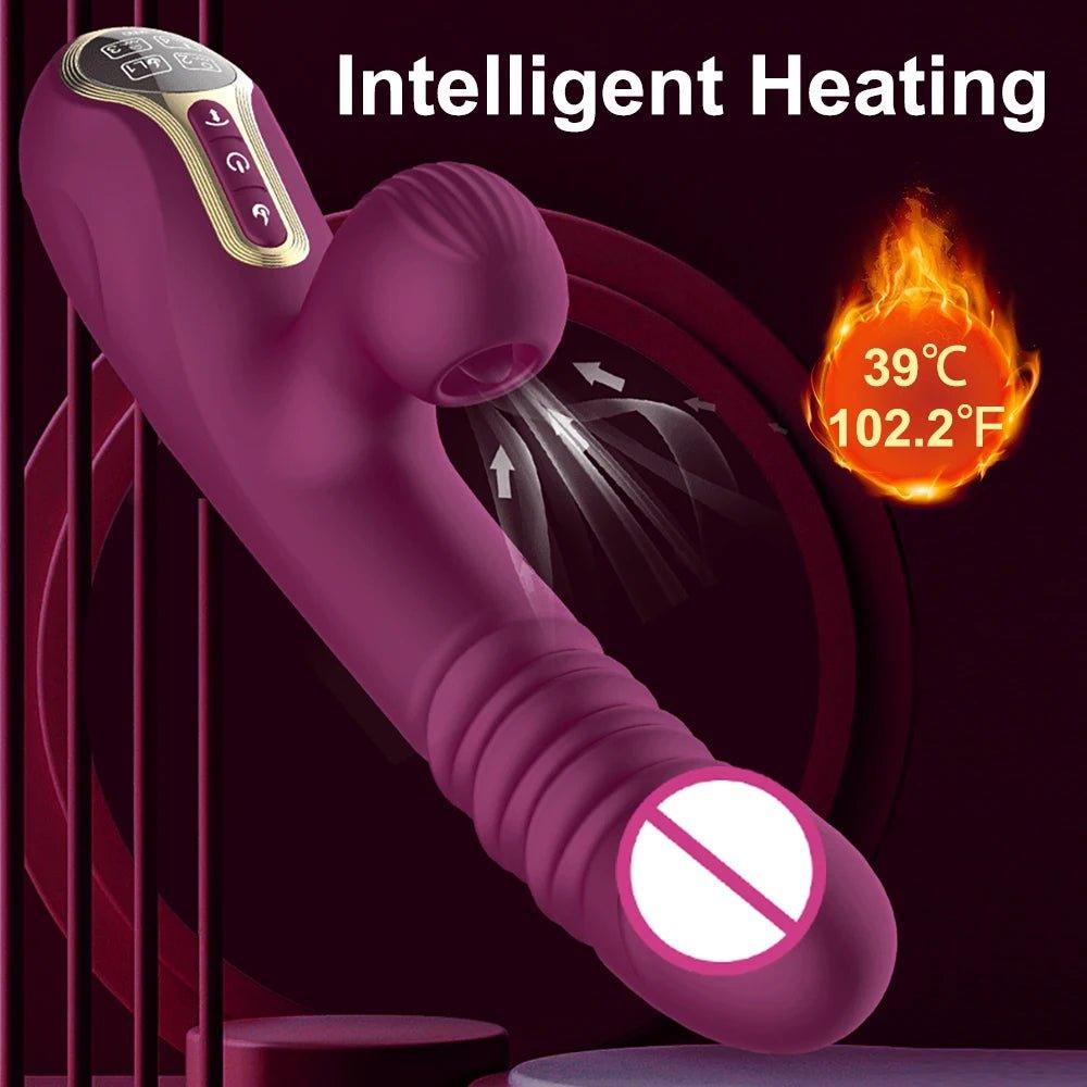 Thrusting Pushing Vibrator Sex Toy - Seductiva