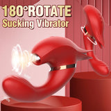 Tongue Licking & Oral Sucking & Slapping 3 Styles Vibrator - Seductiva