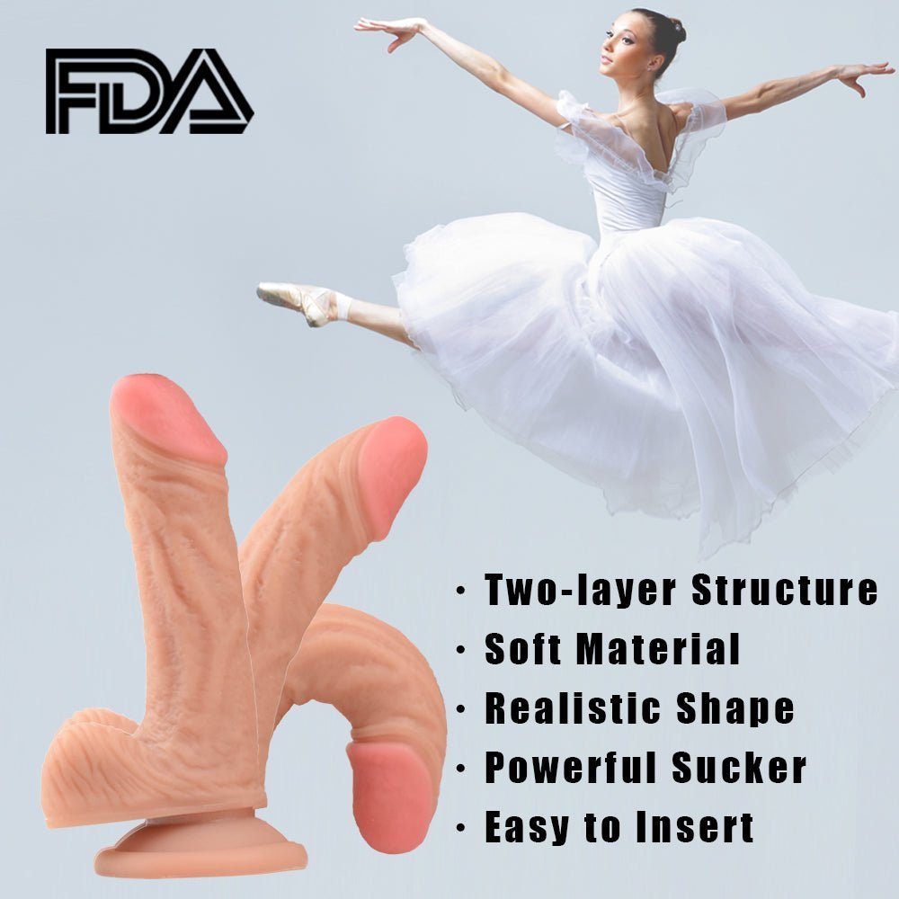 Two - Layer Structure Realistic Dildo with Powerful Suction - Seductiva